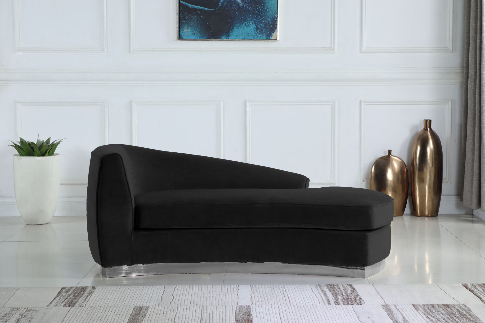 Julian - Chaise with Chrome Base - Urban Living Furniture (Los Angeles, CA)