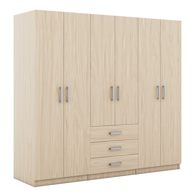 6 Doors Wardrobe Storage For Bedroom, With Big Drawers - Urban Living Furniture (Los Angeles, CA)