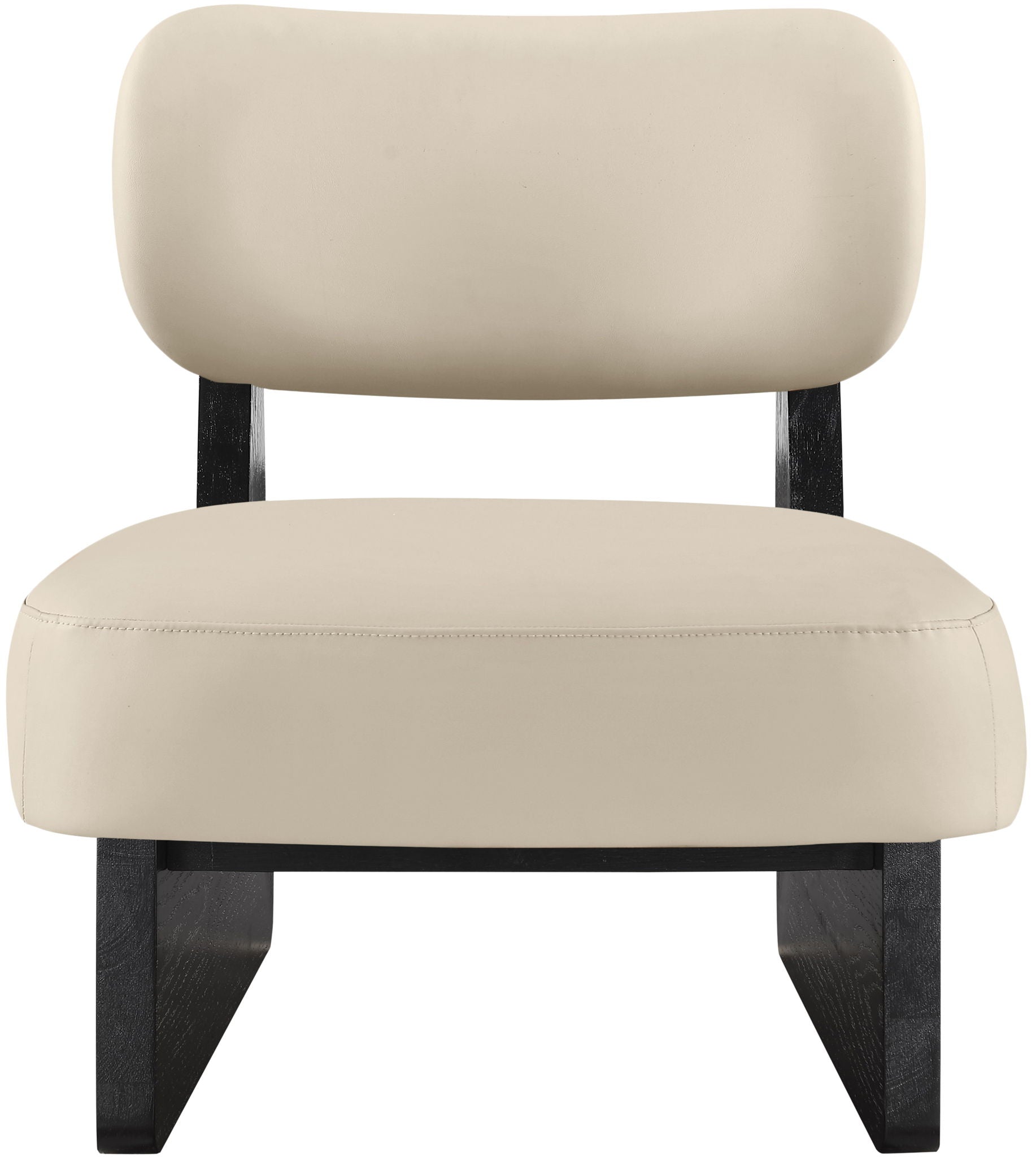 Vetra - Vegan Leather Upholstered Accent Chair With Black Base