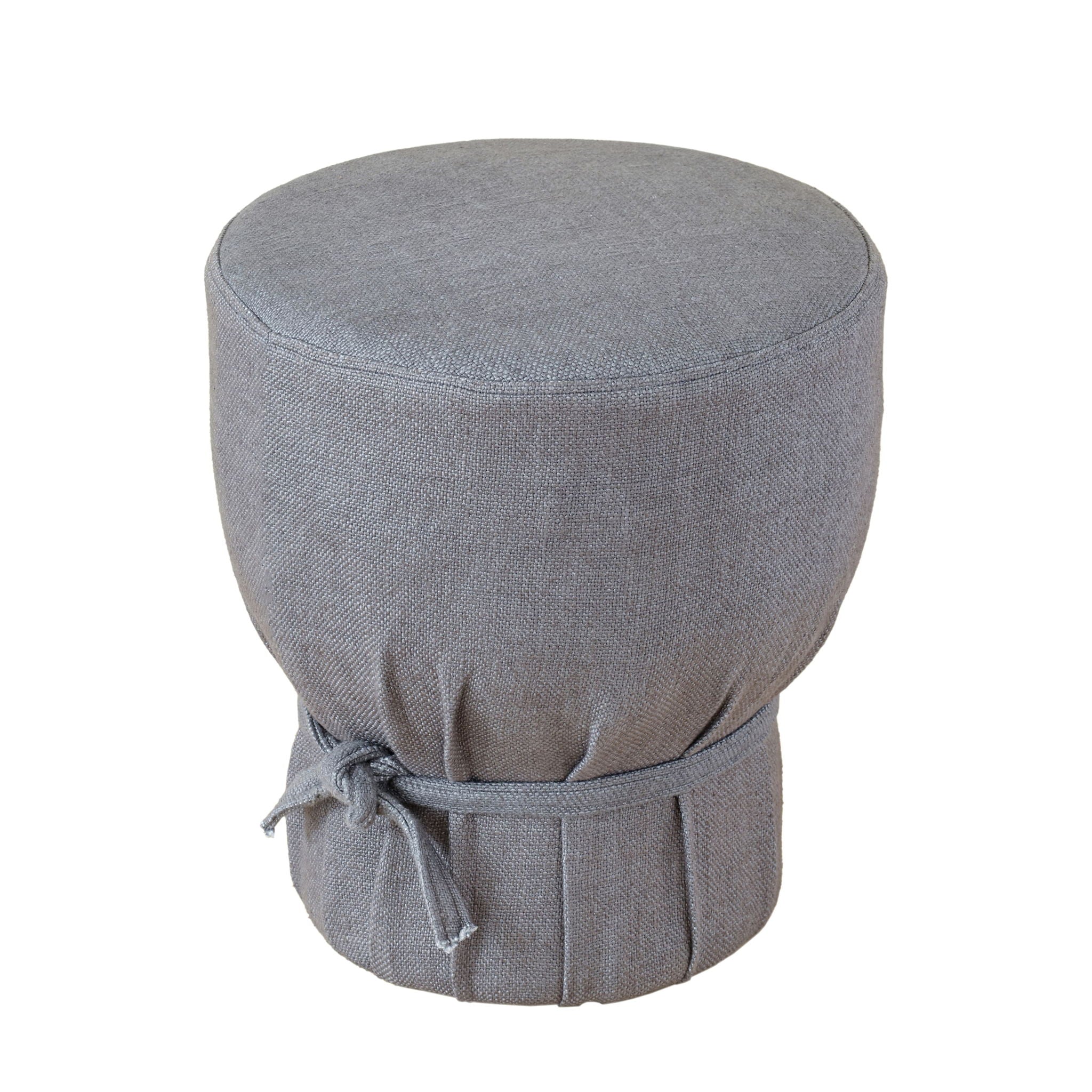 Elsie - Linen Upholstered Pouf - Gray - Urban Living Furniture (Los Angeles, CA)