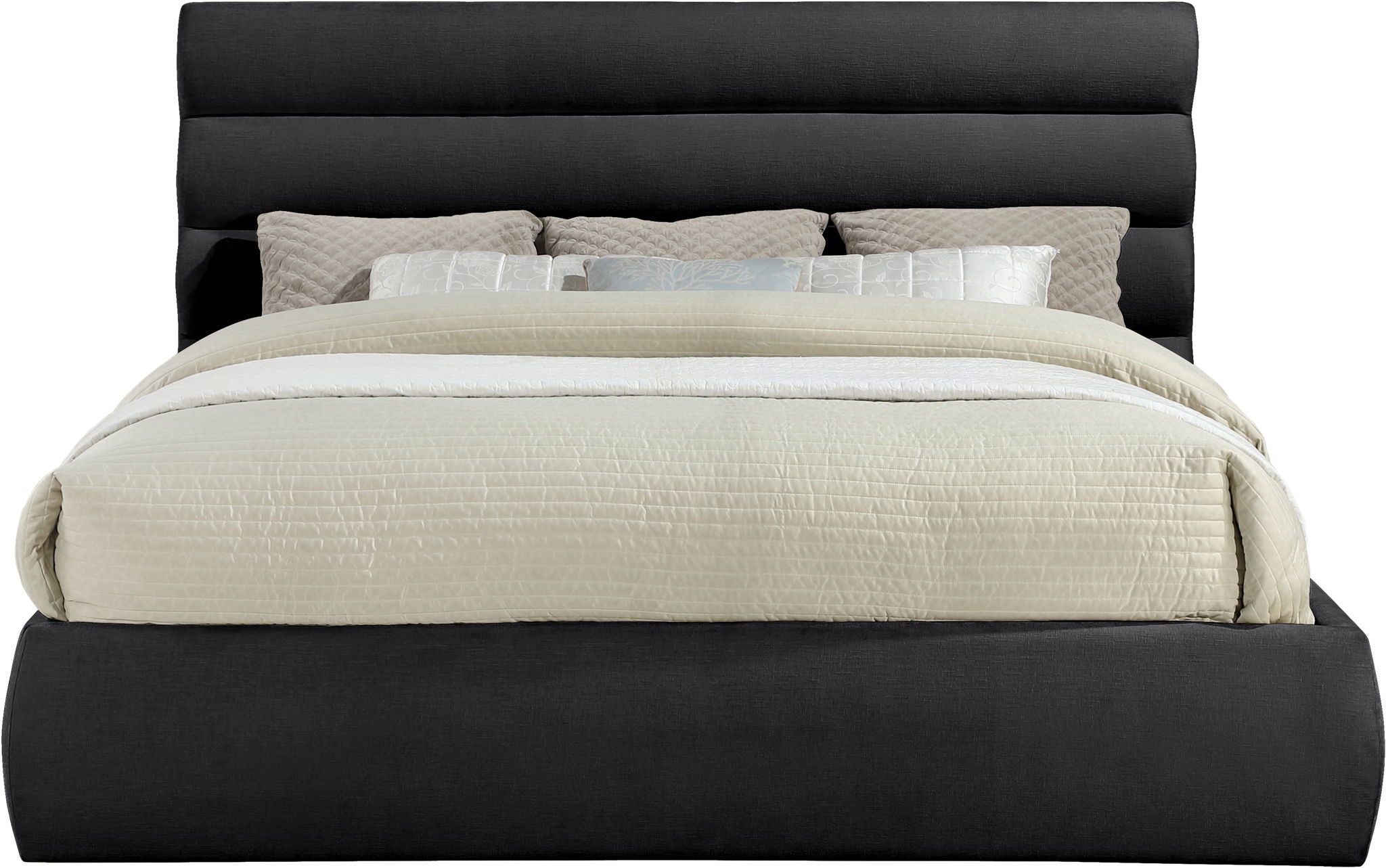 Adam - Chenille Fabric Bed With 52" Headboard