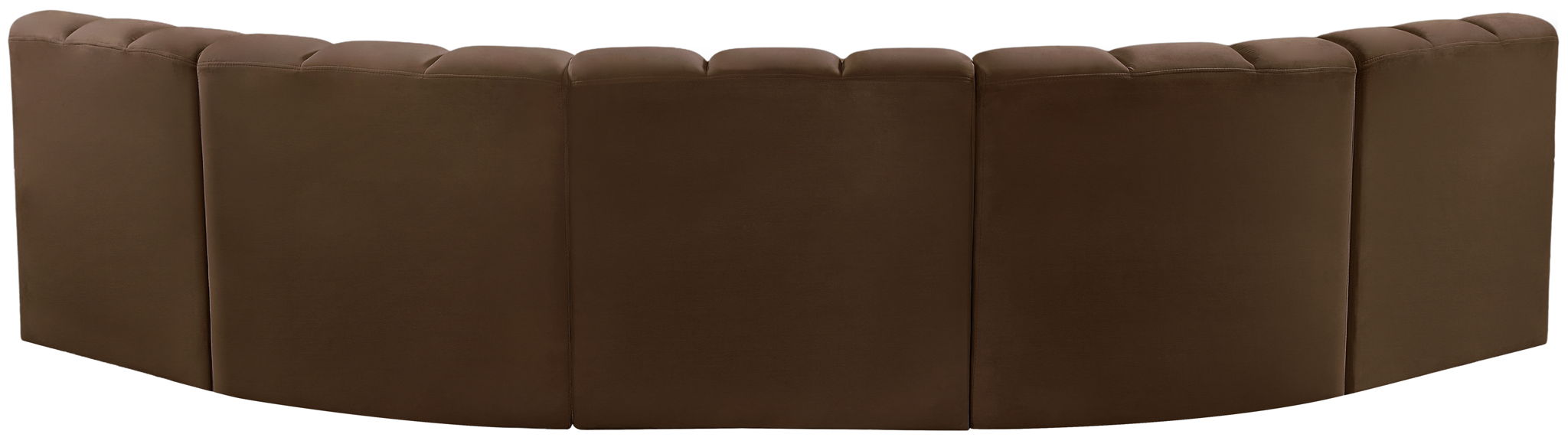 Arc - Velvet 5 Piece U-Shaped Modular Sofa