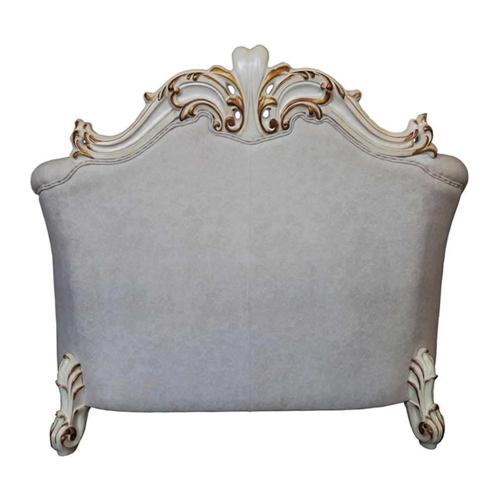 Vendome II - Chair With 2 Pillows - Two Tone Ivory Fabric & Antique Pearl - Urban Living Furniture (Los Angeles, CA)