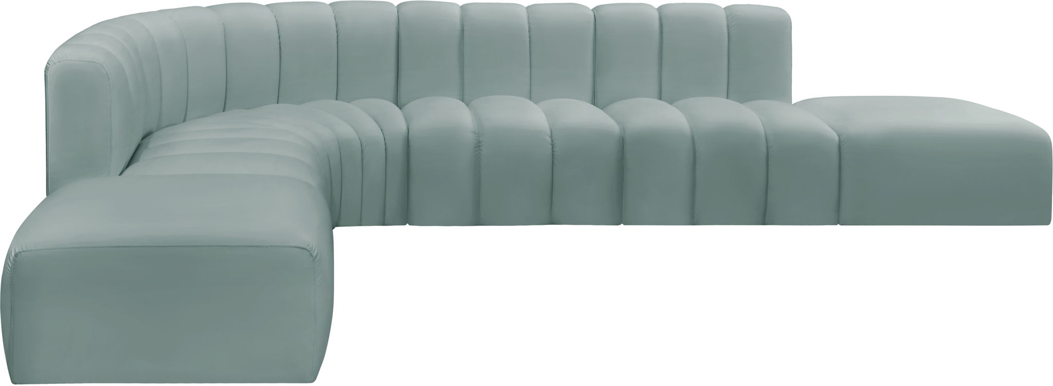 Arc - Faux Leather 7 Piece Corner Modular Sofa