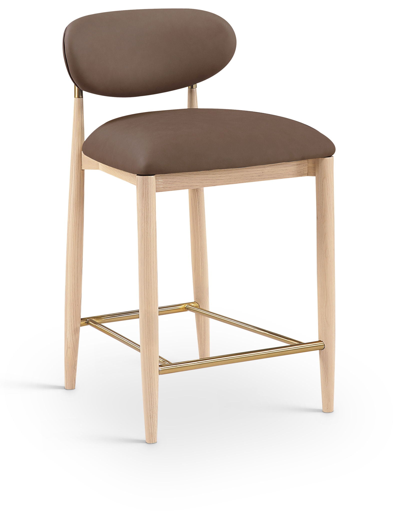 Riccio - Stool - Natural And Gold Frame - Urban Living Furniture (Los Angeles, CA)