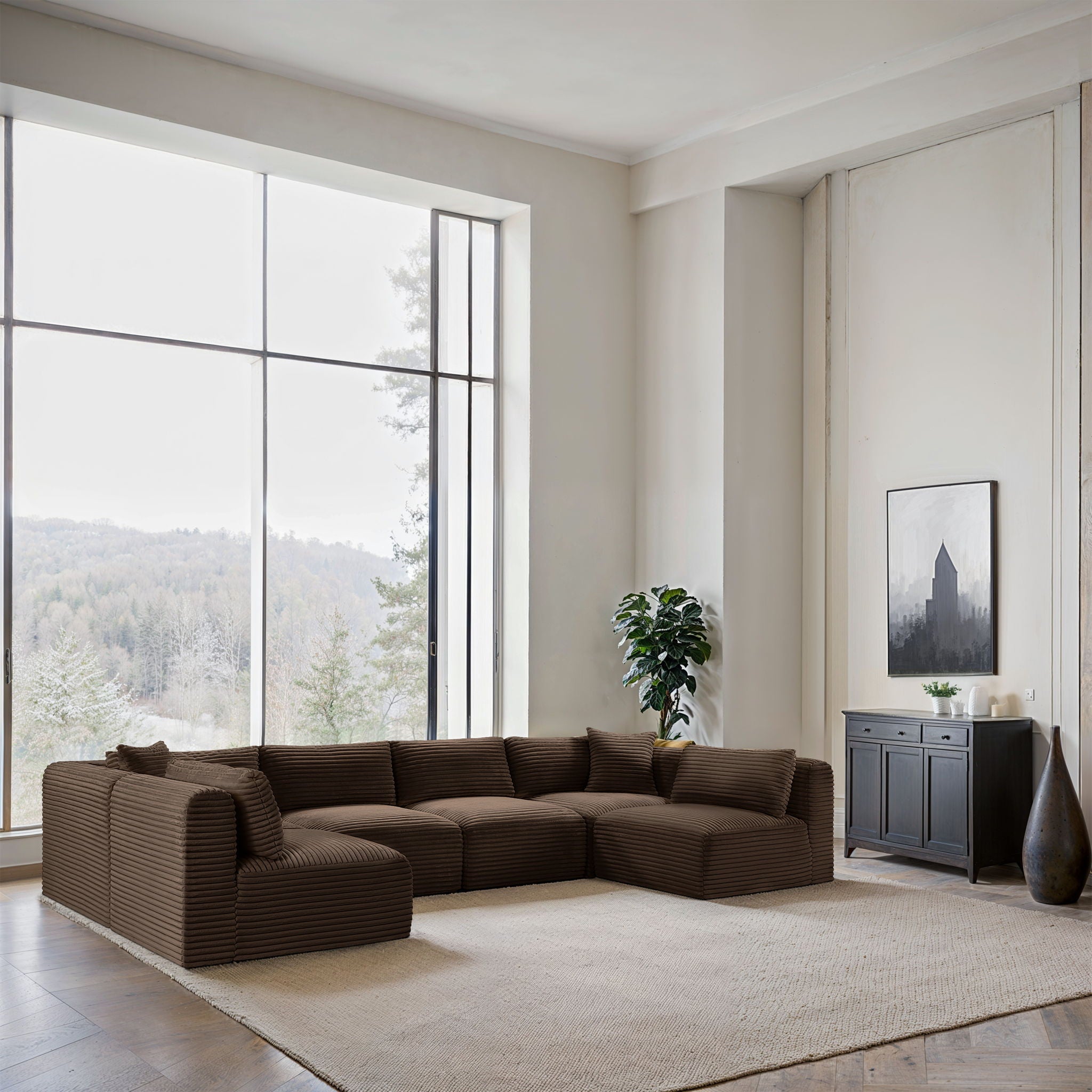 Shaggy - 6 Piece Modular U-Shaped Armless Sectional - Urban Living Furniture (Los Angeles, CA)