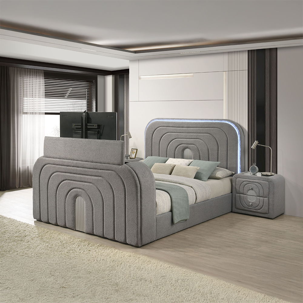 Shelyn - Bed With Led, TV Stand, Fireplace & Bluetooth - Urban Living Furniture (Los Angeles, CA)