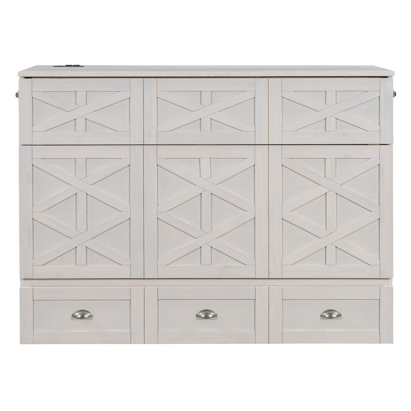 Murphy Bed With Large Drawers And USB Ports
