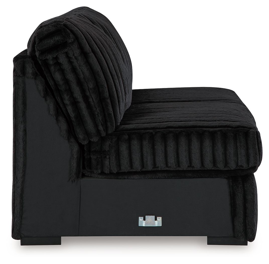 Midnight-Madness - Onyx - Armless Loveseat - Urban Living Furniture (Los Angeles, CA)