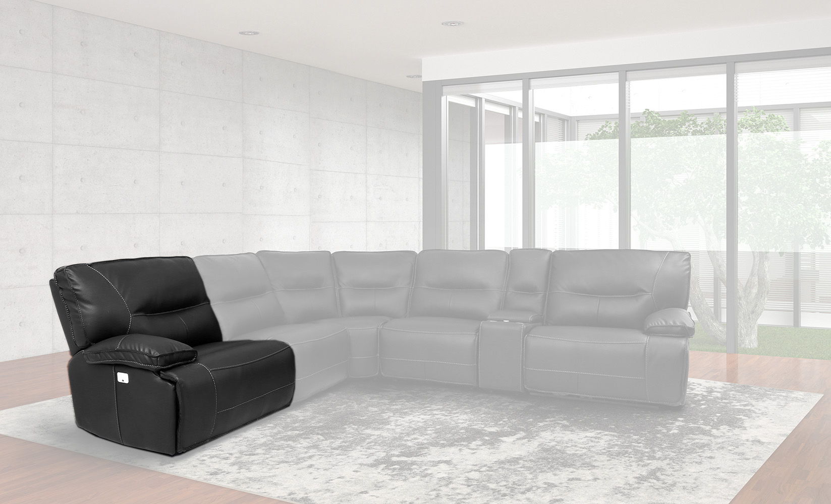 Spartacus - Power Left Arm Facing Recliner - Black - Urban Living Furniture (Los Angeles, CA)