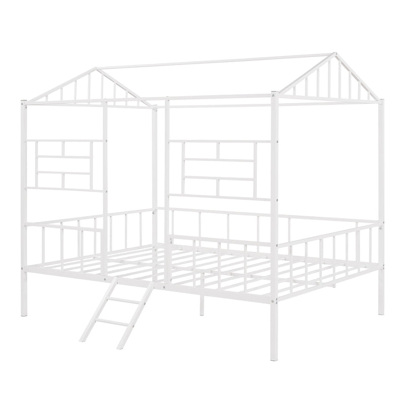 House Bed Frame With Slatted Support, No Box Spring Needed