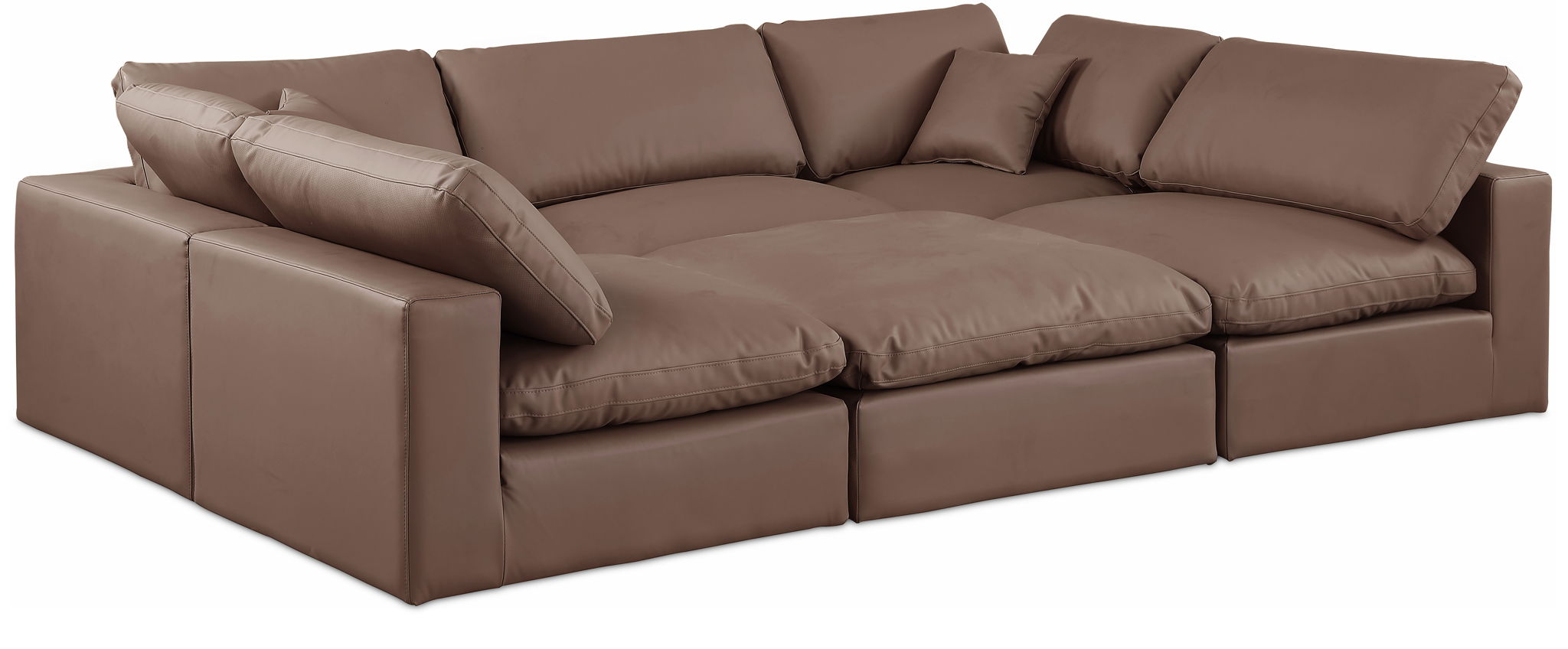 Comfy - 6 Piece Faux Leather Sectional - Urban Living Furniture (Los Angeles, CA)