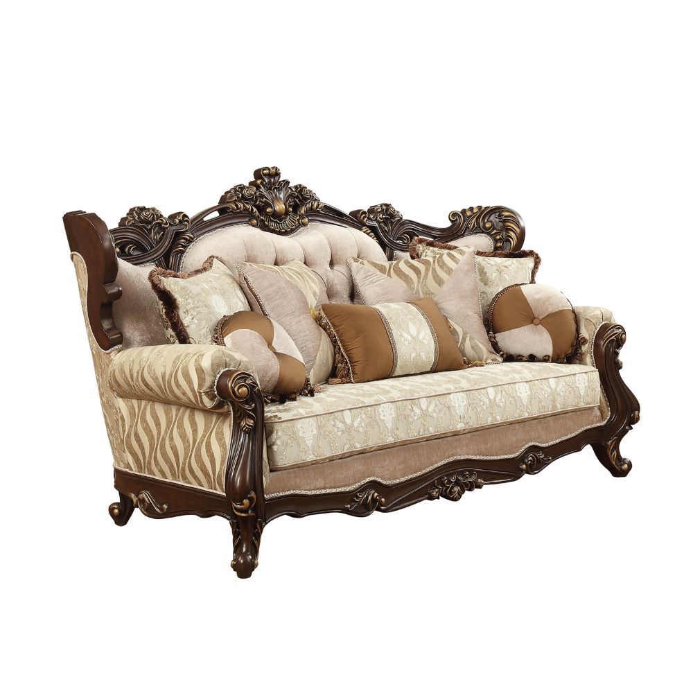 Shalisa - Sofa With 7 Pillows (Same Lv01585) - Fabric & Walnut - Urban Living Furniture (Los Angeles, CA)