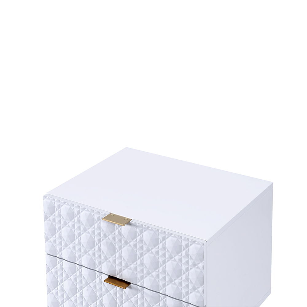 Maisey II - Nightstand - White & Gold - Urban Living Furniture (Los Angeles, CA)