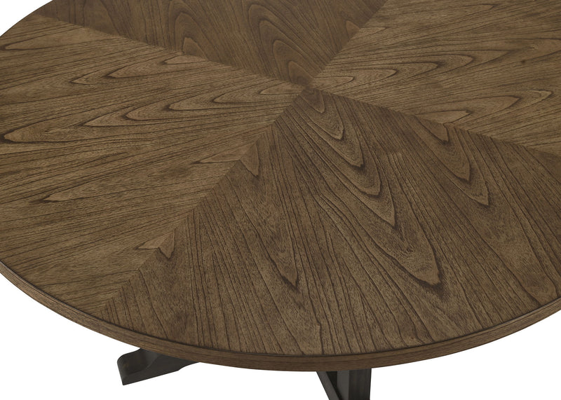 Hilara - Round Dining Table - Charcoal / Nutmeg
