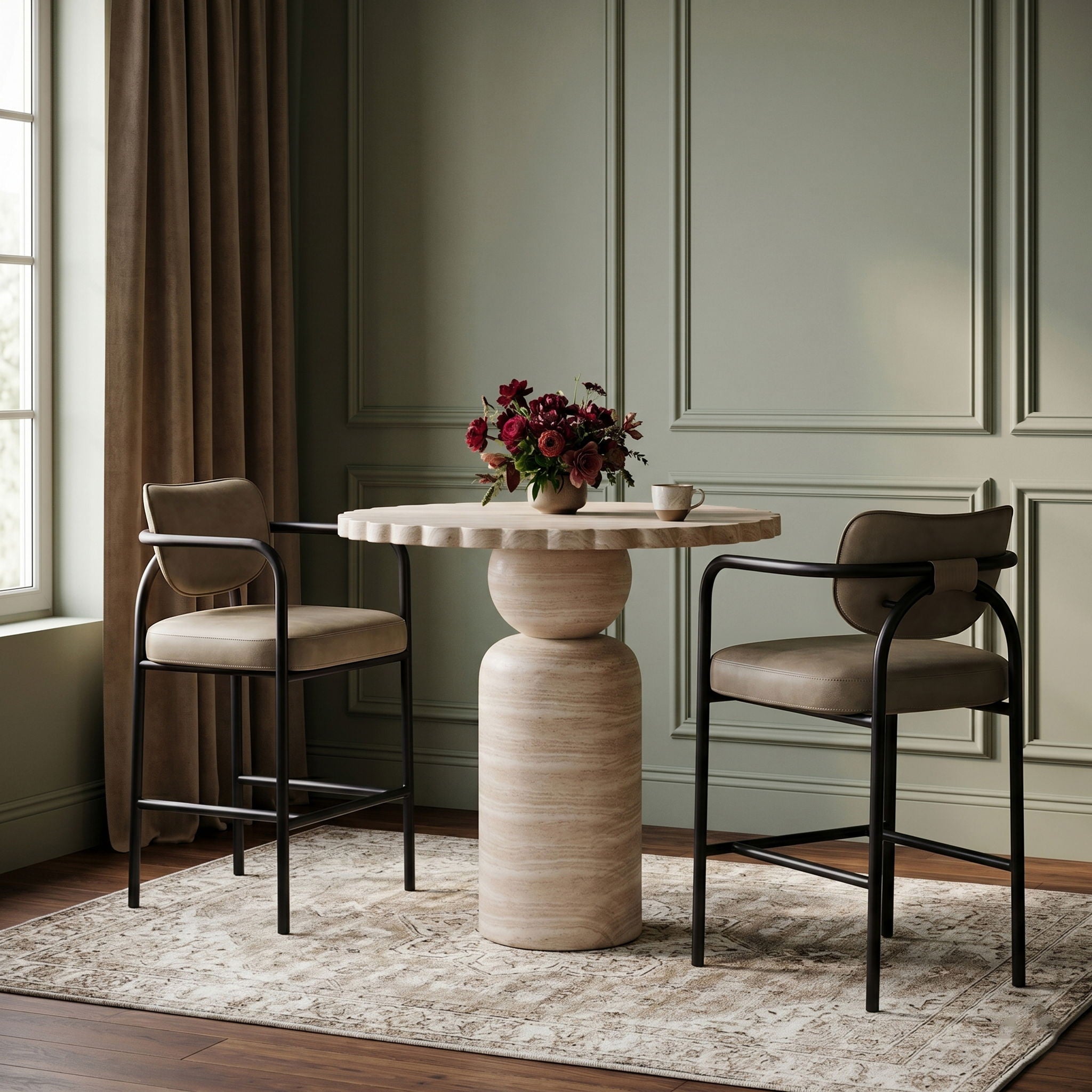 Serava - Vegan Leather Upholstered Bar Stool - Urban Living Furniture (Los Angeles, CA)