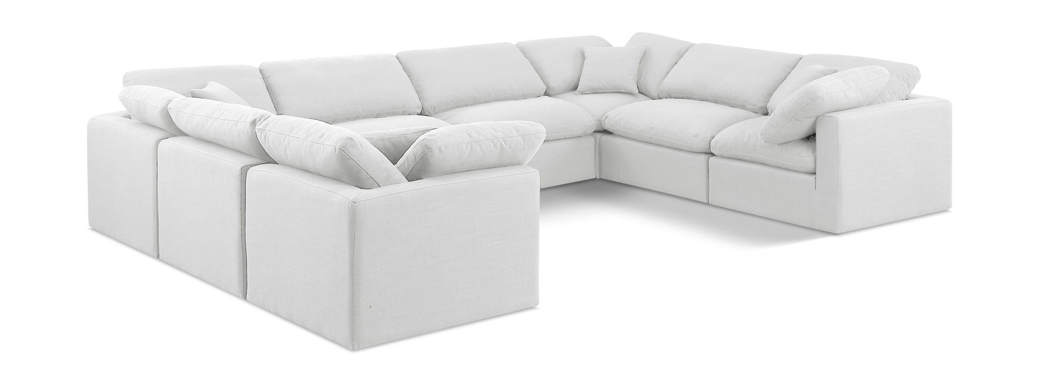 Indulge - Linen 8 Piece Modular Sectional - White - Urban Living Furniture (Los Angeles, CA)