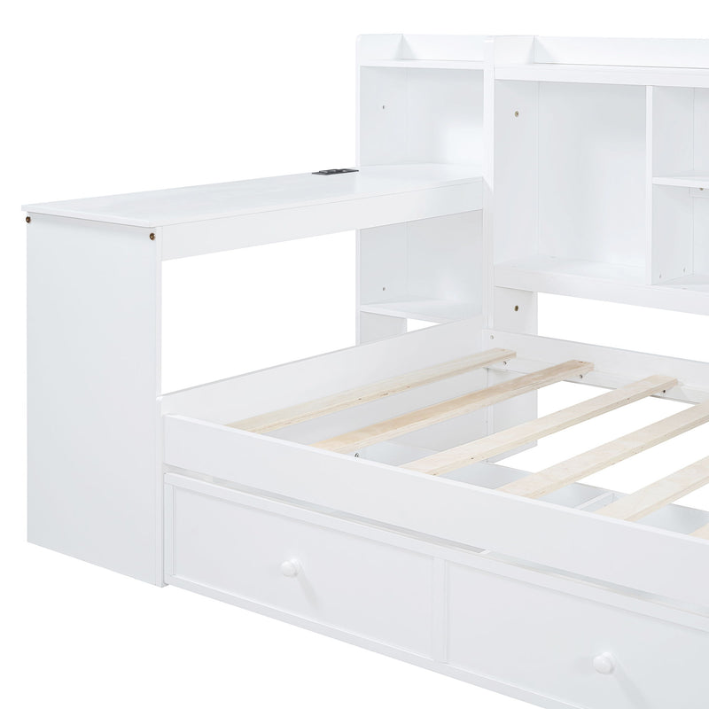 Daybed With 3 Drawers USB Ports And Desk - Urban Living Furniture (Los Angeles, CA)