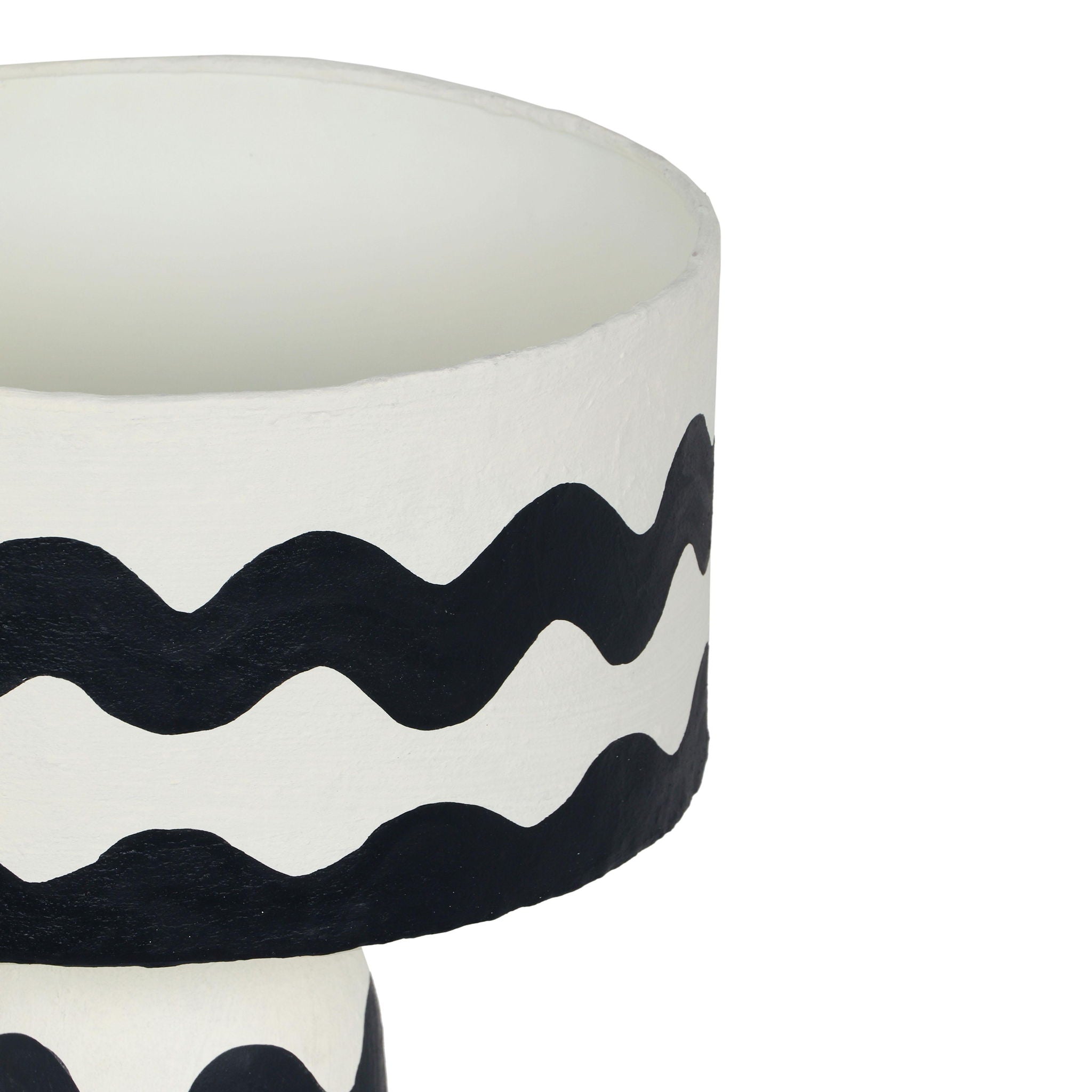 Tropea - Black Waves Papier Mache Table Lamp - Black Waves - Urban Living Furniture (Los Angeles, CA)