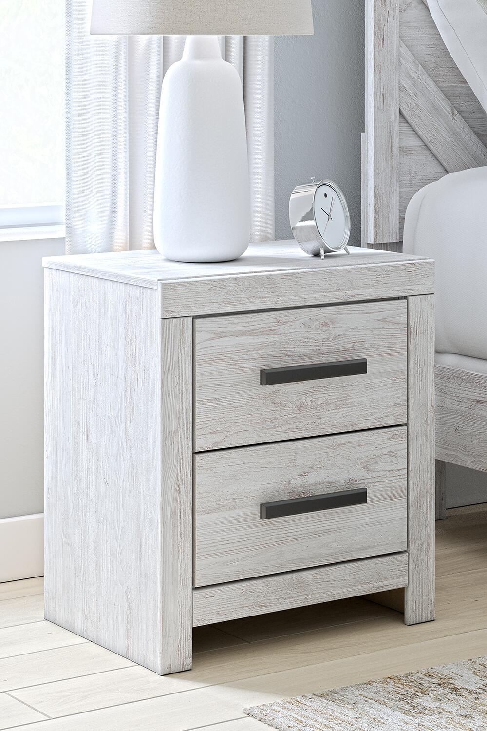 Cayboni - Two Drawer Night Stand - Whitewash - Urban Living Furniture (Los Angeles, CA)