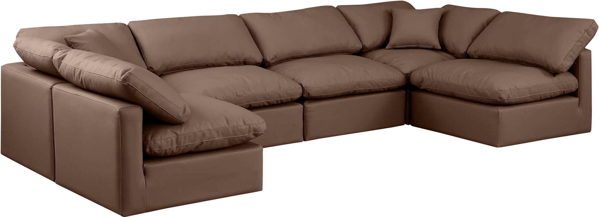 Indulge - Faux Leather 6 Piece Modular U-Shaped Sectional - Urban Living Furniture (Los Angeles, CA)