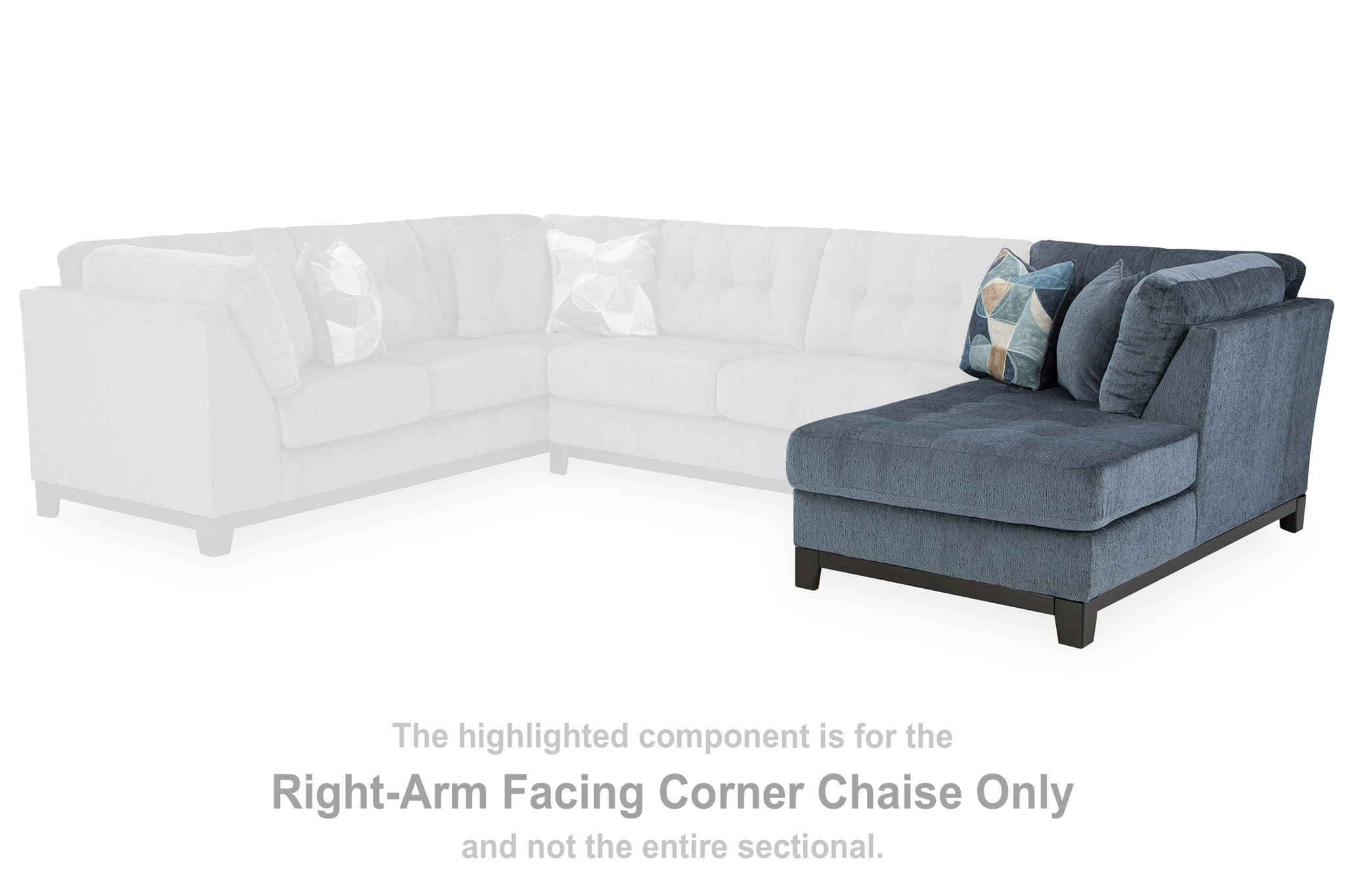 Maxon Place - Navy - Raf Corner Chaise - Urban Living Furniture (Los Angeles, CA)