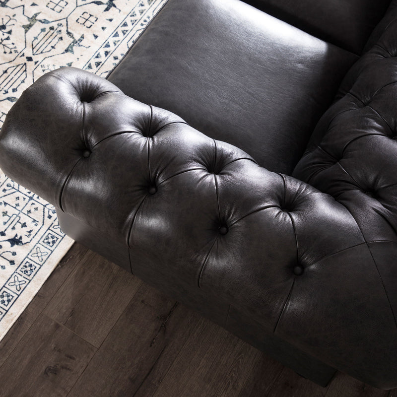 Traditional Tufted Leather Chesterfield Nailhead Sofa - Urban Living Furniture (Los Angeles, CA)