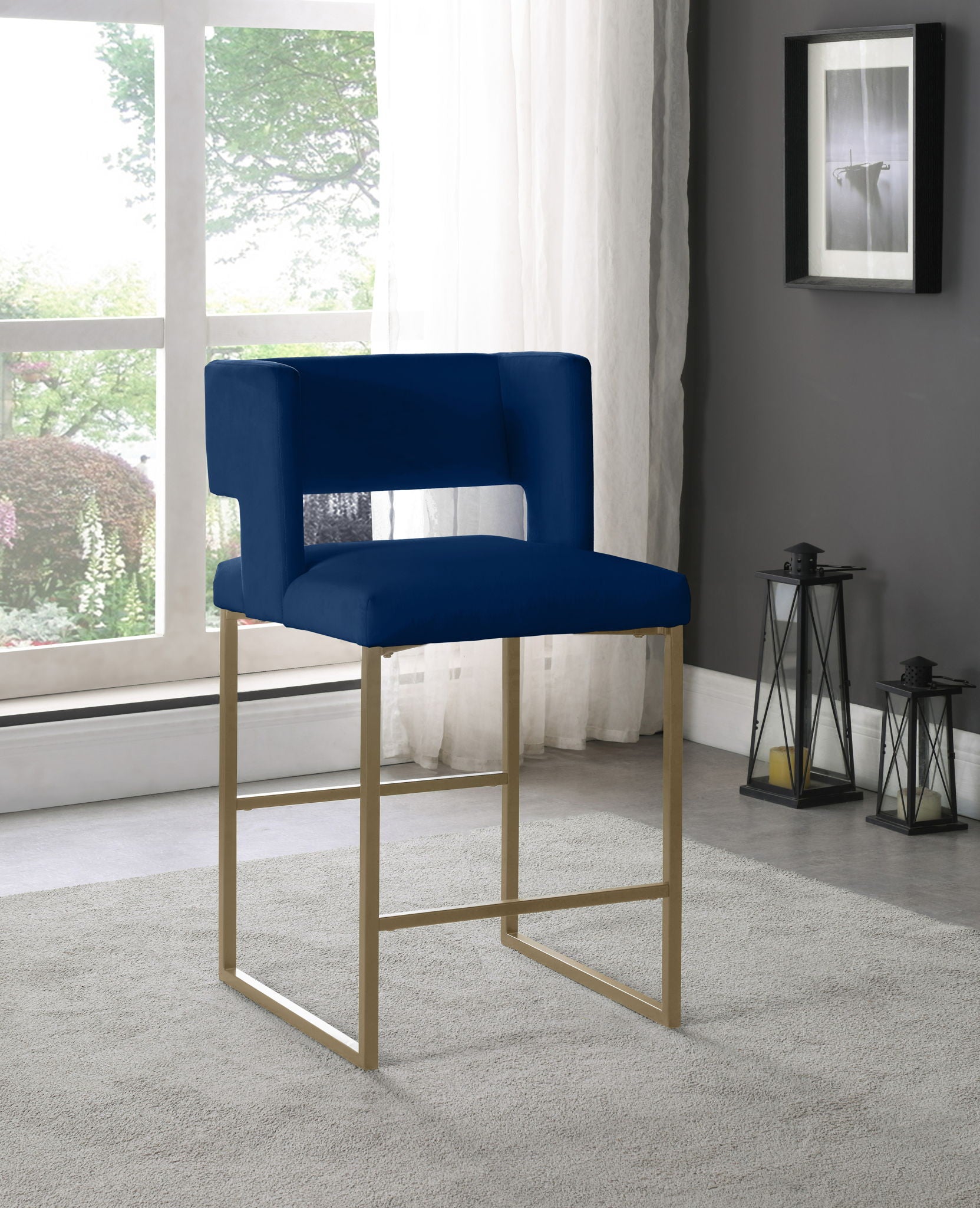 Caleb - Counter Stool with Gold Legs (Set of 2) - Urban Living Furniture (Los Angeles, CA)
