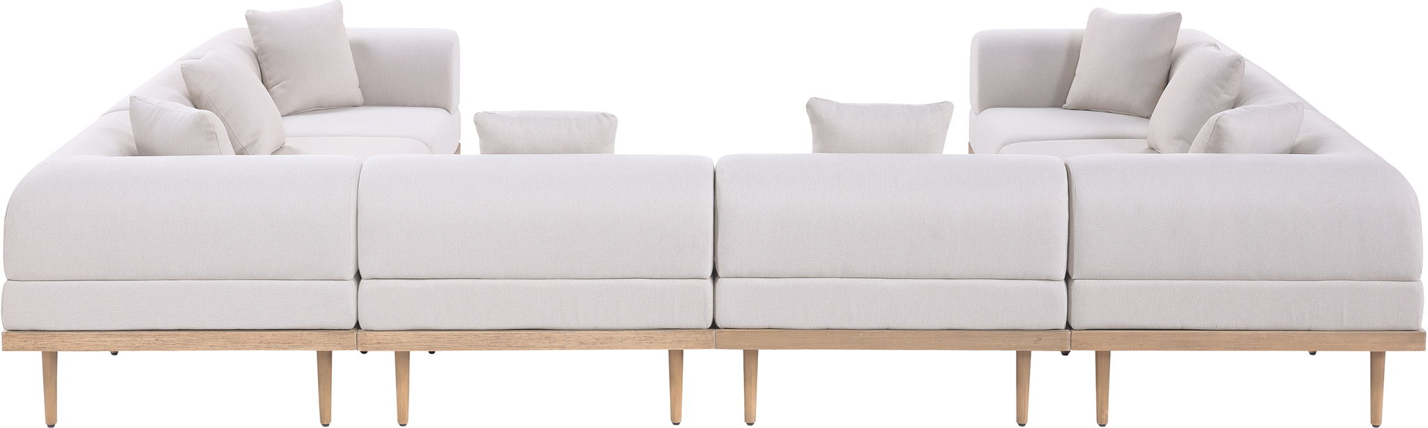 Laguna - 8 Piece Resilient Water Resistant Fabric 142" Upholstered Outdoor Patio Modular Sectional - Urban Living Furniture (Los Angeles, CA)