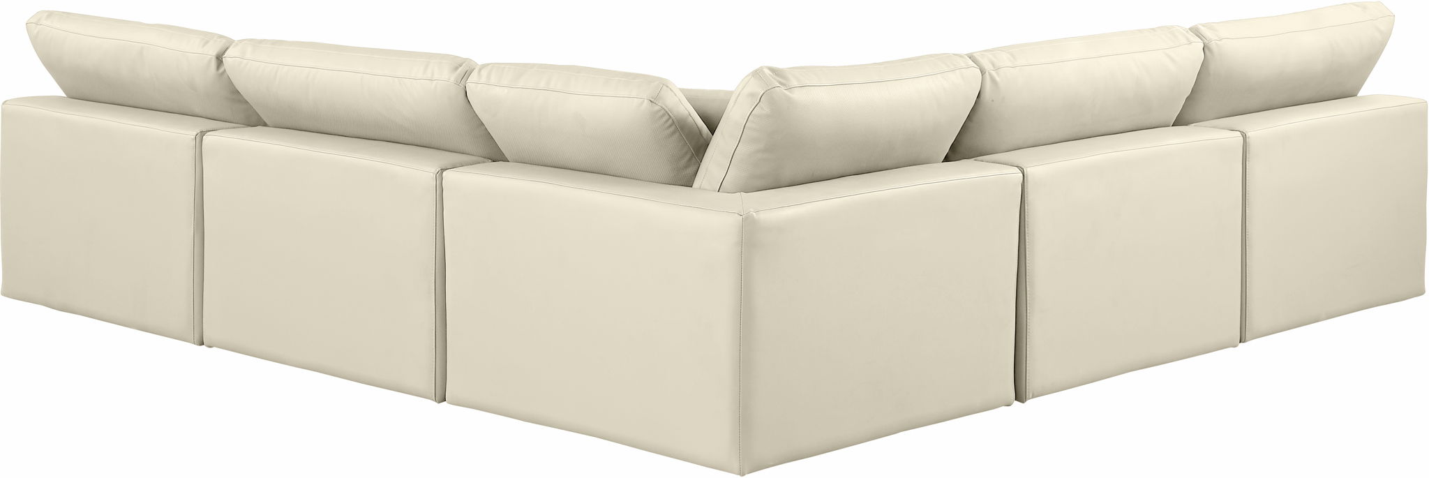 Comfy - 5 Piece Faux Leather Modular Corner Armless Sectional - Urban Living Furniture (Los Angeles, CA)