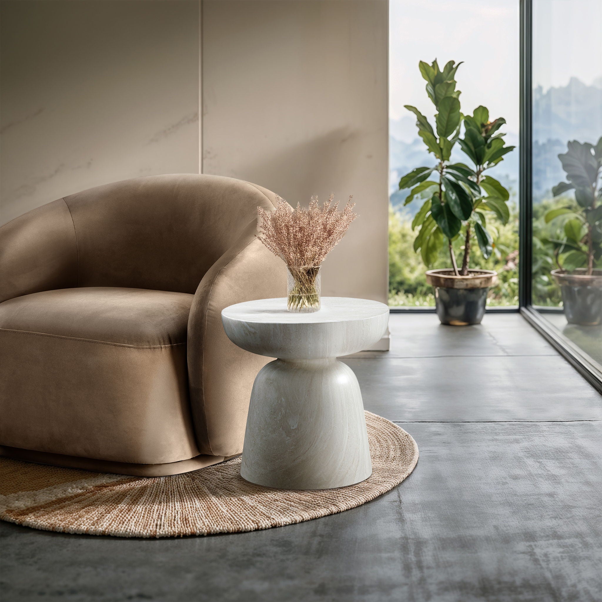 Avellino - Concrete End Table - Urban Living Furniture (Los Angeles, CA)