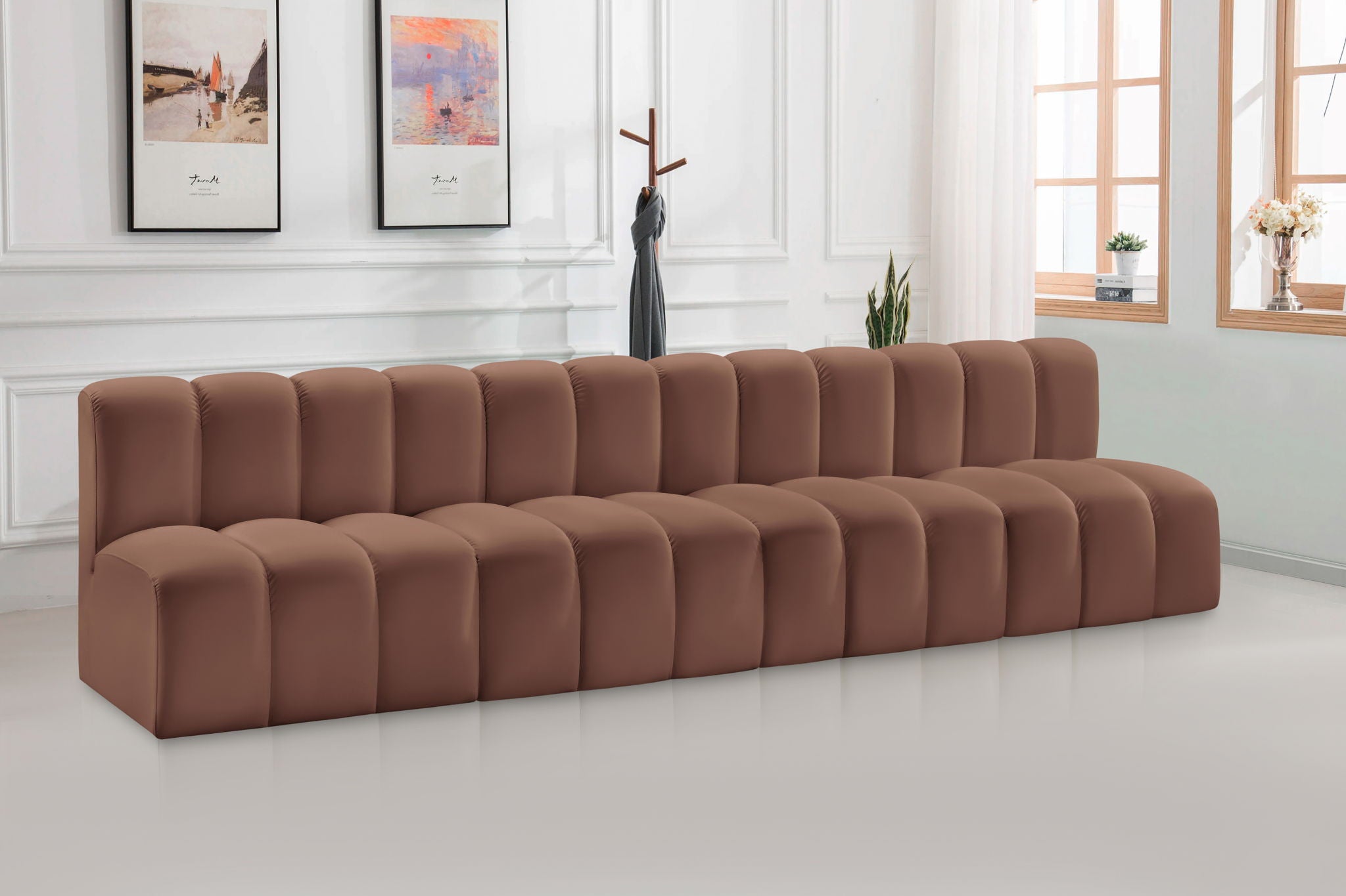 Arc - Faux Leather 4 Seats Modular Sofa - Urban Living Furniture (Los Angeles, CA)