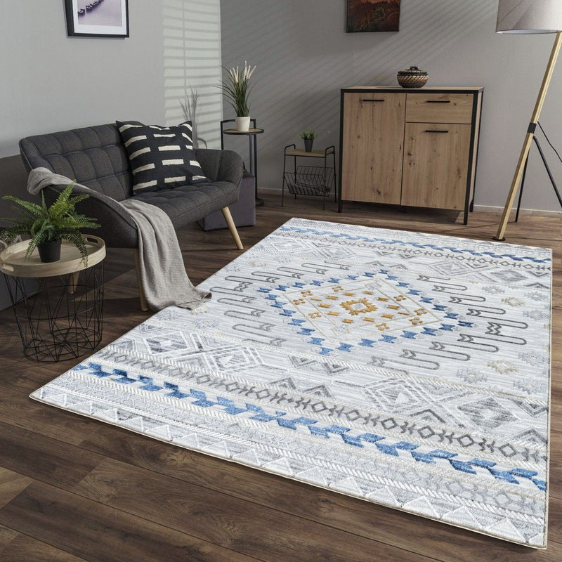 Legacy - 5'3" X 7' Polypropylene Area Rug - Multi / White - Urban Living Furniture (Los Angeles, CA)