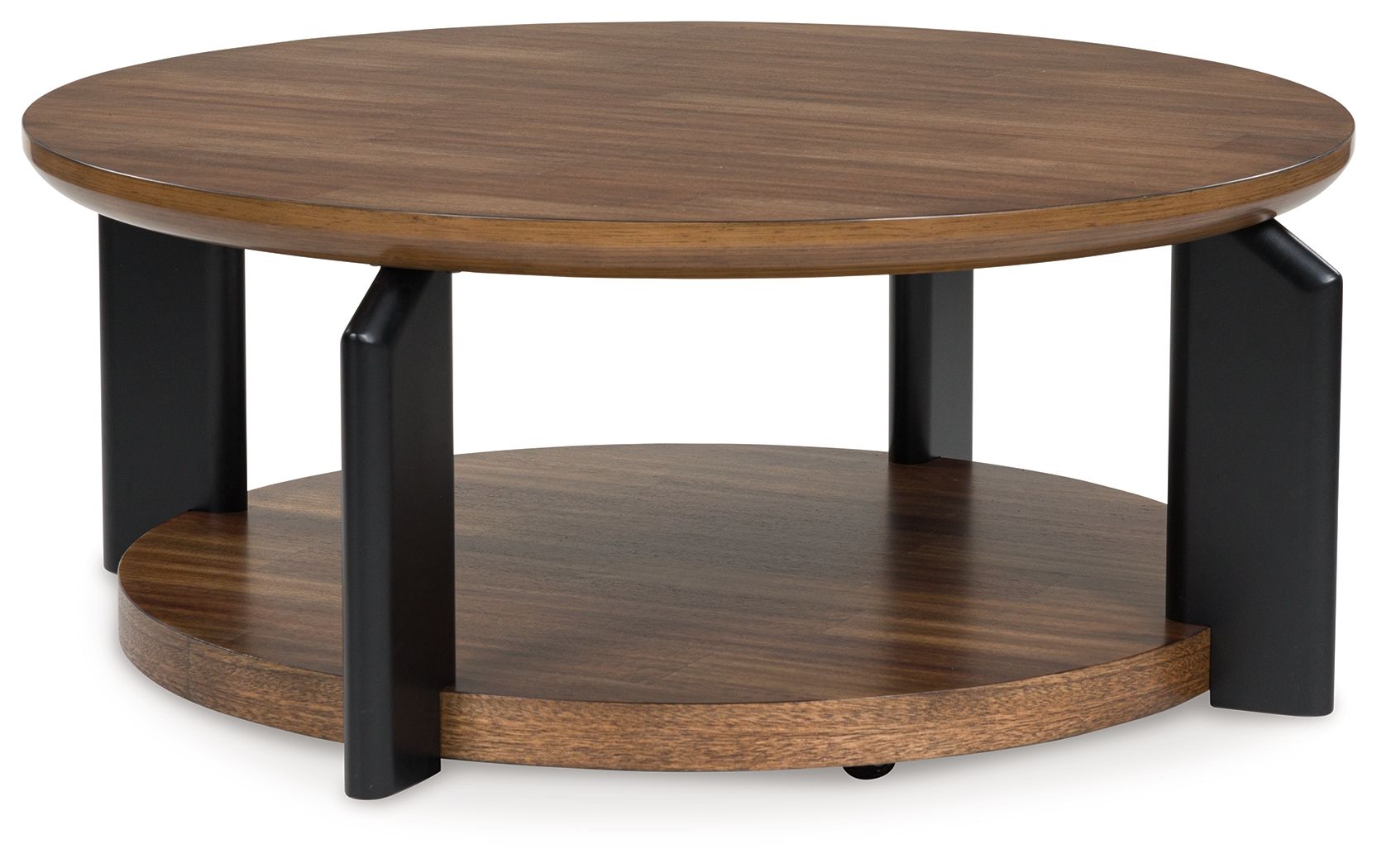 Kraeburn - Brown / Black - Round Cocktail Table - Urban Living Furniture (Los Angeles, CA)