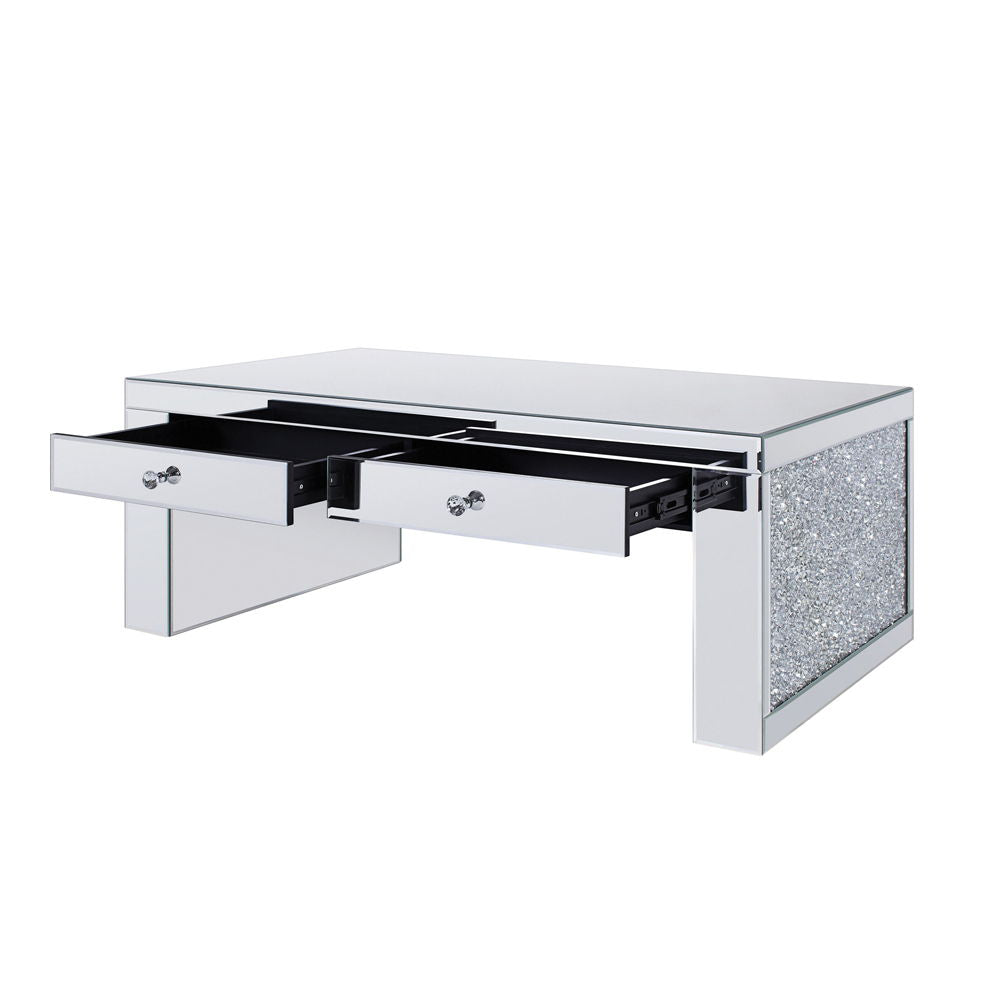 Noralie - 19"H Coffee Table - Mirrored & Faux Diamonds - Urban Living Furniture (Los Angeles, CA)