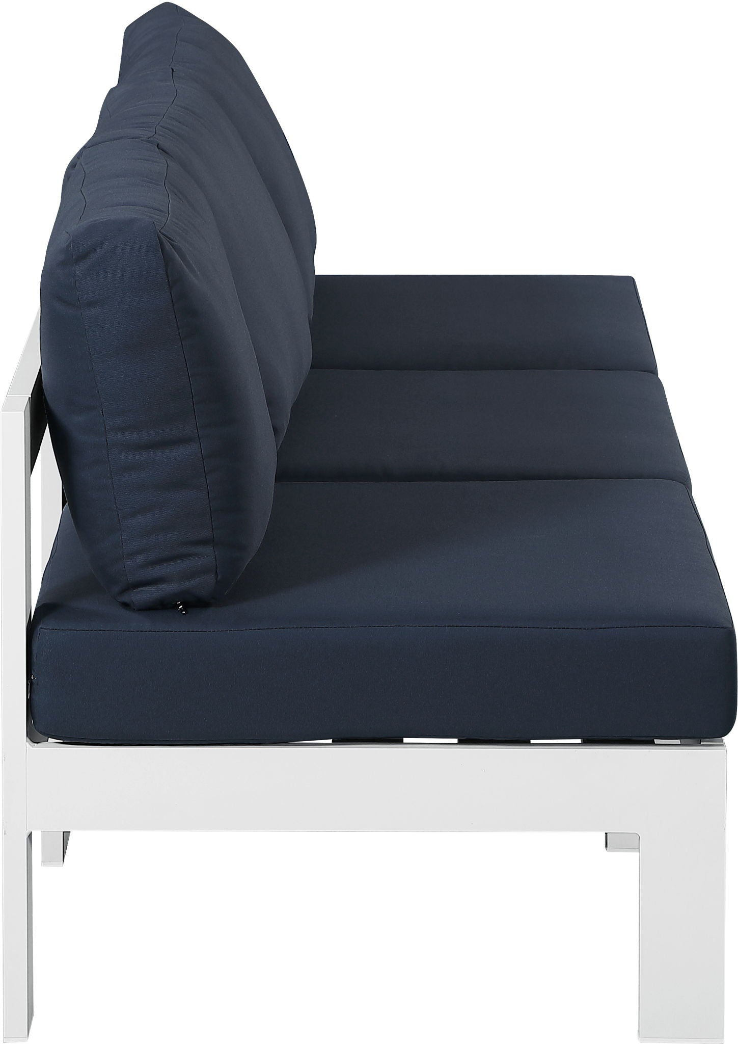 Nizuc - Outdoor Patio 3 Seat Armless Modular Sofa With White Frame - Urban Living Furniture (Los Angeles, CA)