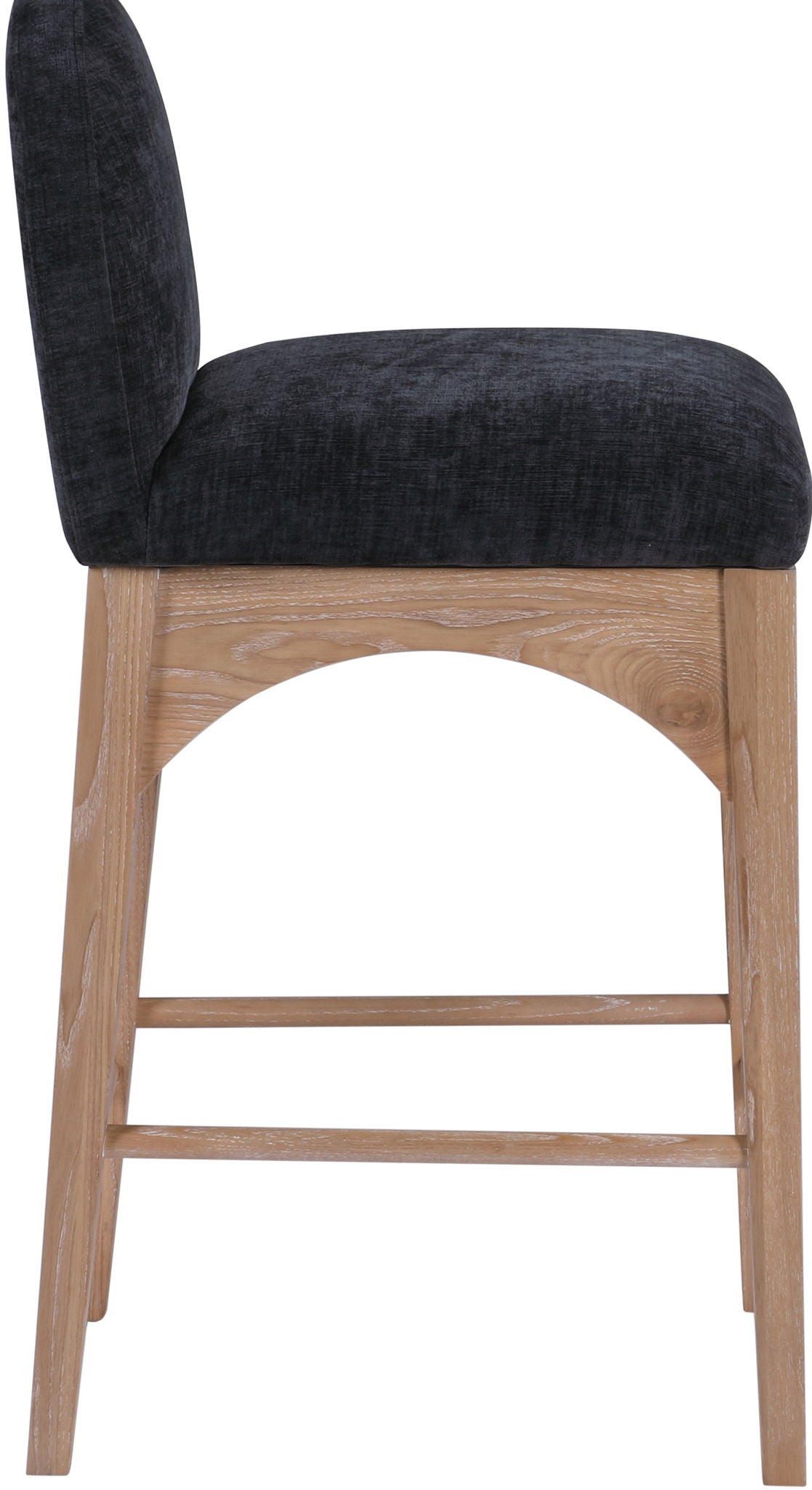 Waldorf - Chenille Stool With Natural Legs - Urban Living Furniture (Los Angeles, CA)