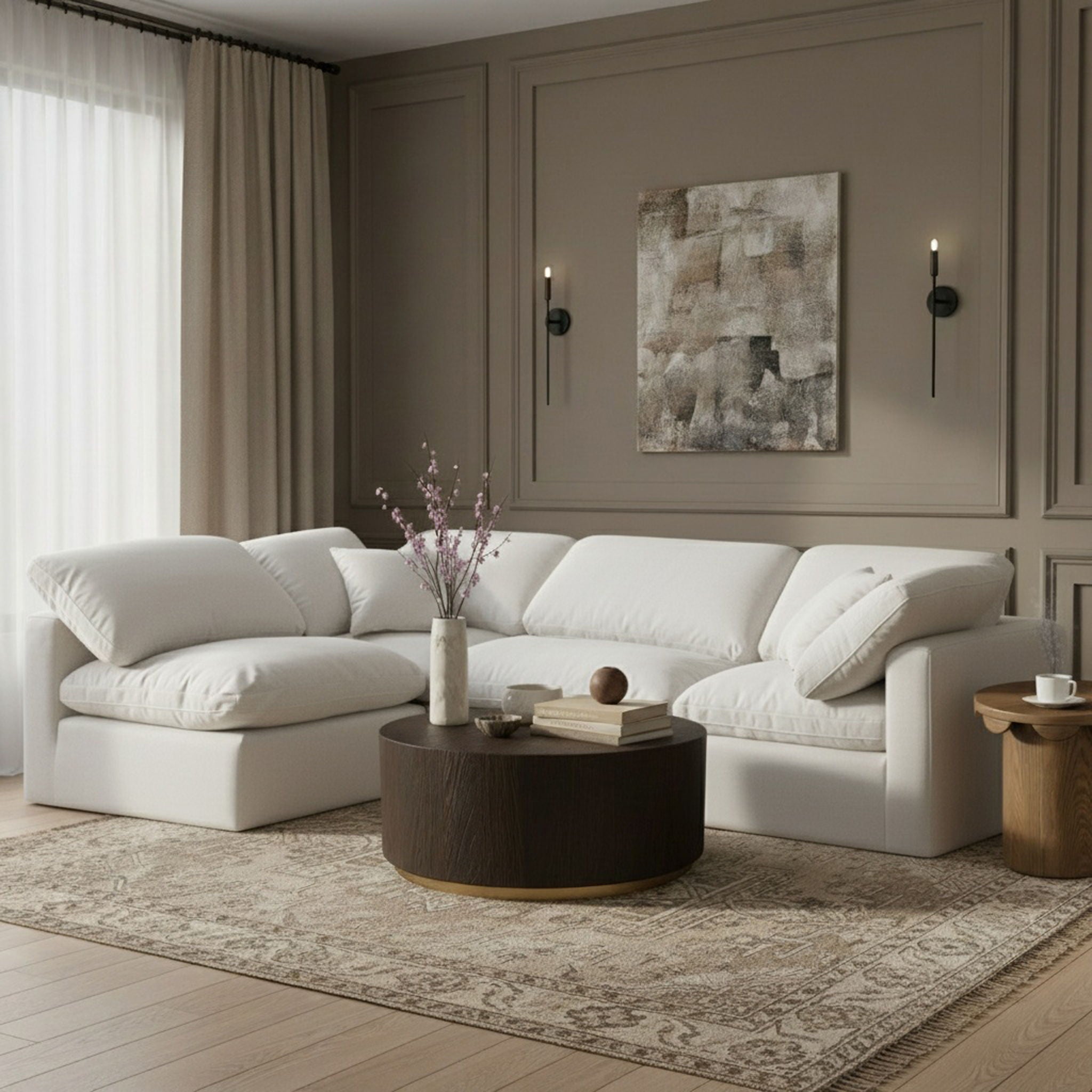 Indulge - Linen 4 Piece Modular Sectional - White - Urban Living Furniture (Los Angeles, CA)