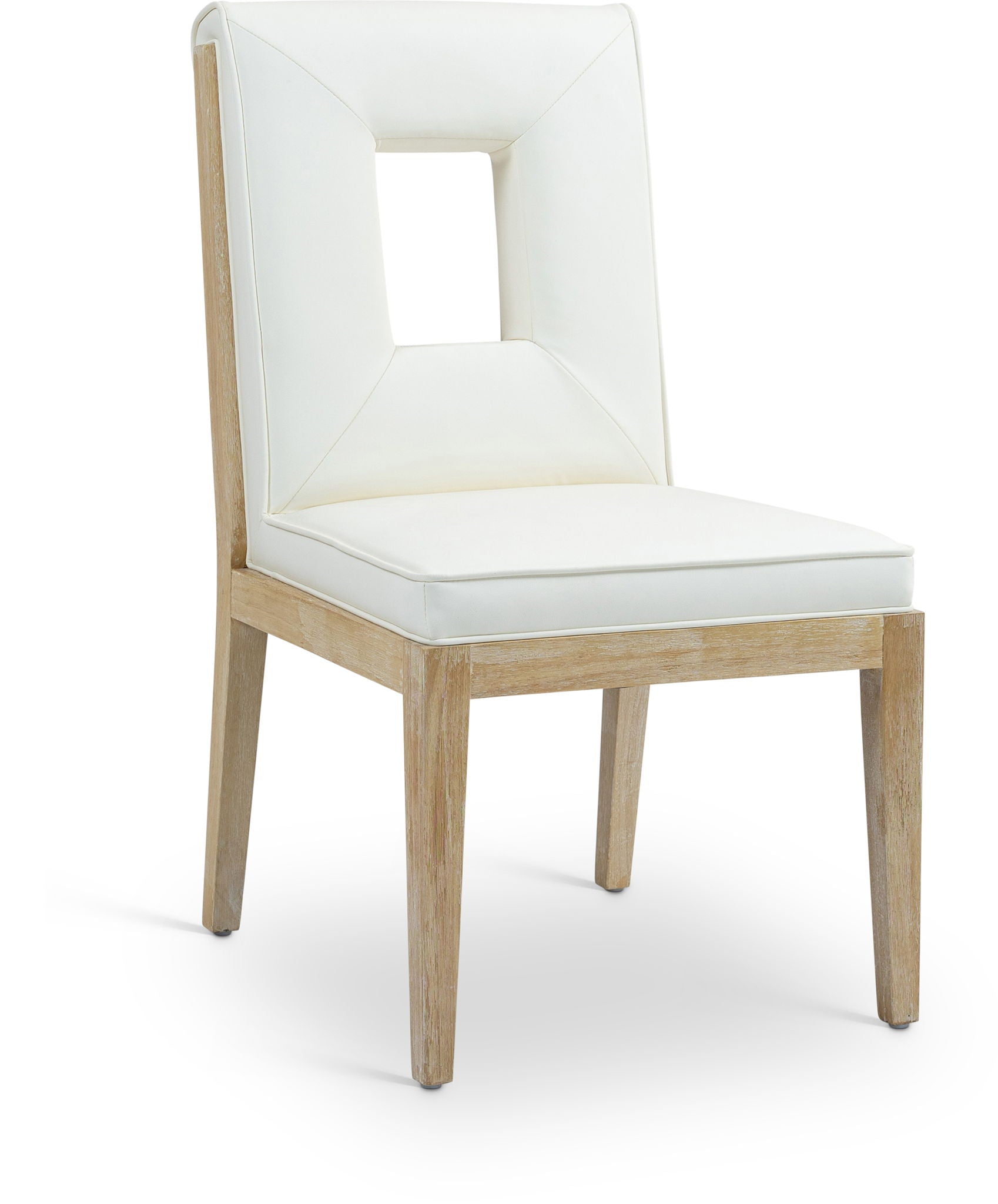 Gwendolyn - Faux Leather Dining Side Chair With Natural Frame (Set of 2) - Urban Living Furniture (Los Angeles, CA)