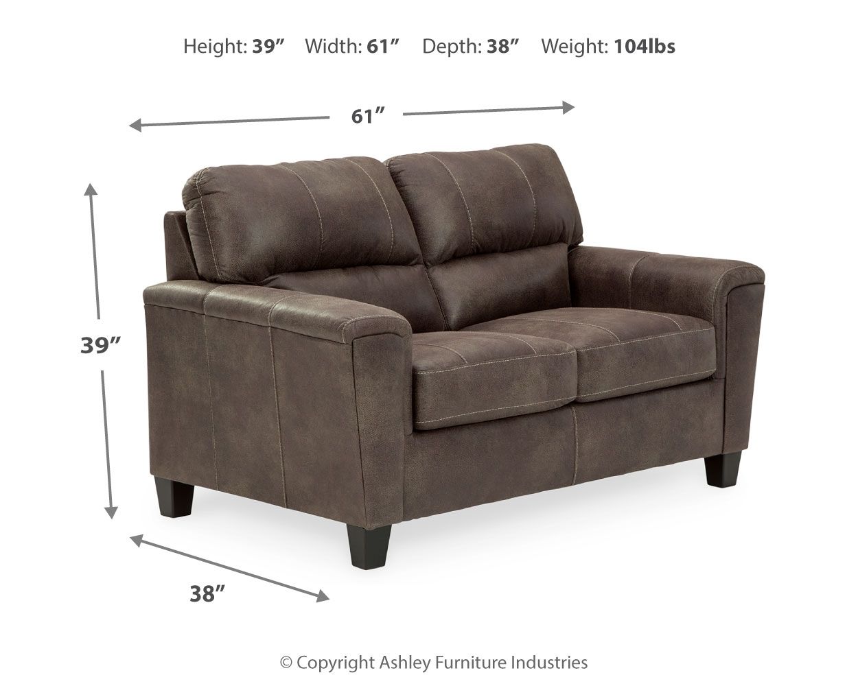 Navi - Stationary Loveseat - Urban Living Furniture (Los Angeles, CA)