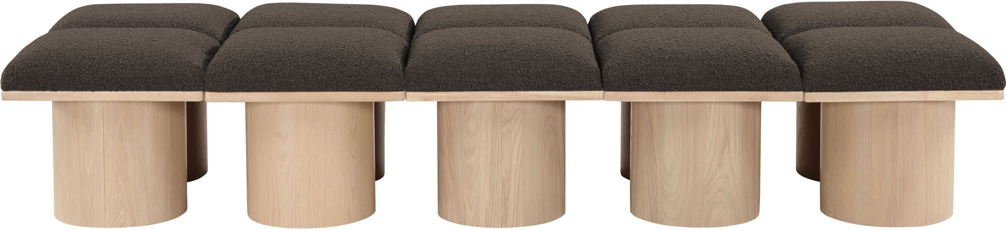 Pavilion - 10 Piece Modular Bench With Natural Base - Urban Living Furniture (Los Angeles, CA)