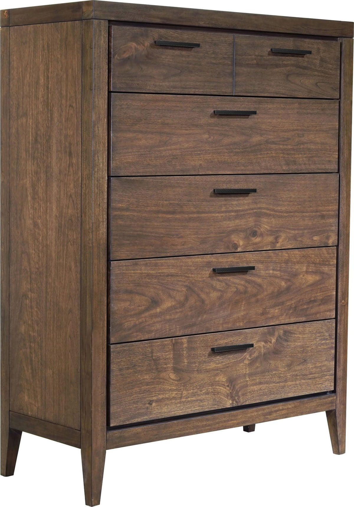 Boracay - Five Drawer Walnut Chest - Wild Oats Brown (2024)