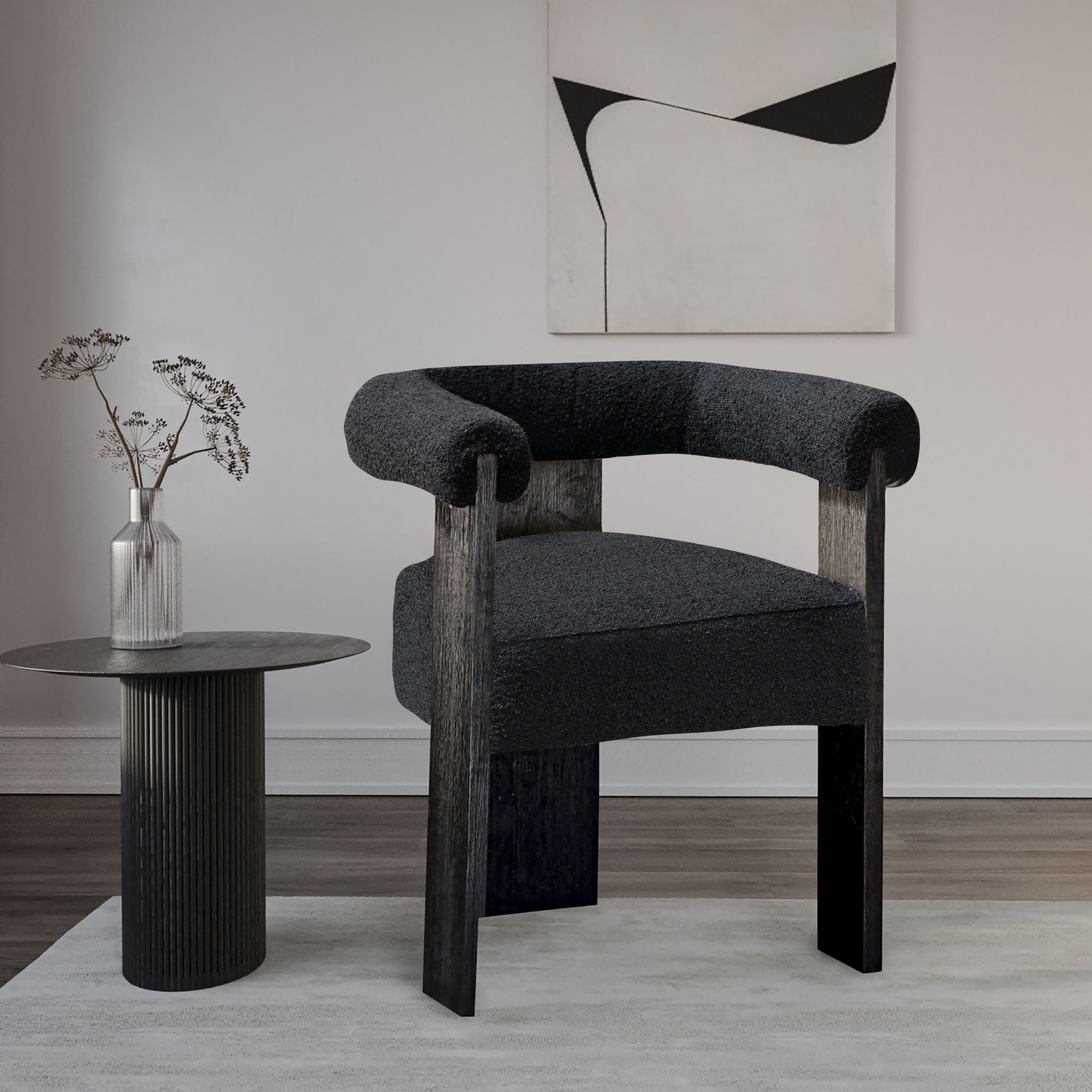 Barrel - Dining Chair - Black Legs - Urban Living Furniture (Los Angeles, CA)