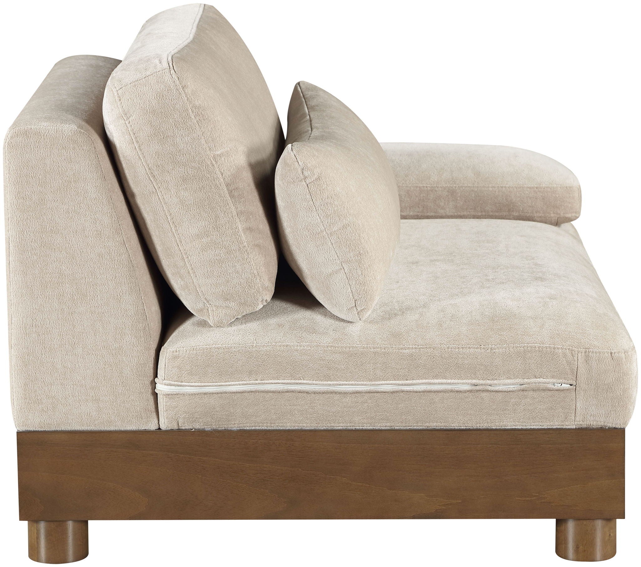 Turin - Fabric Upholstered Modular Arm Chair - Taupe - Urban Living Furniture (Los Angeles, CA)