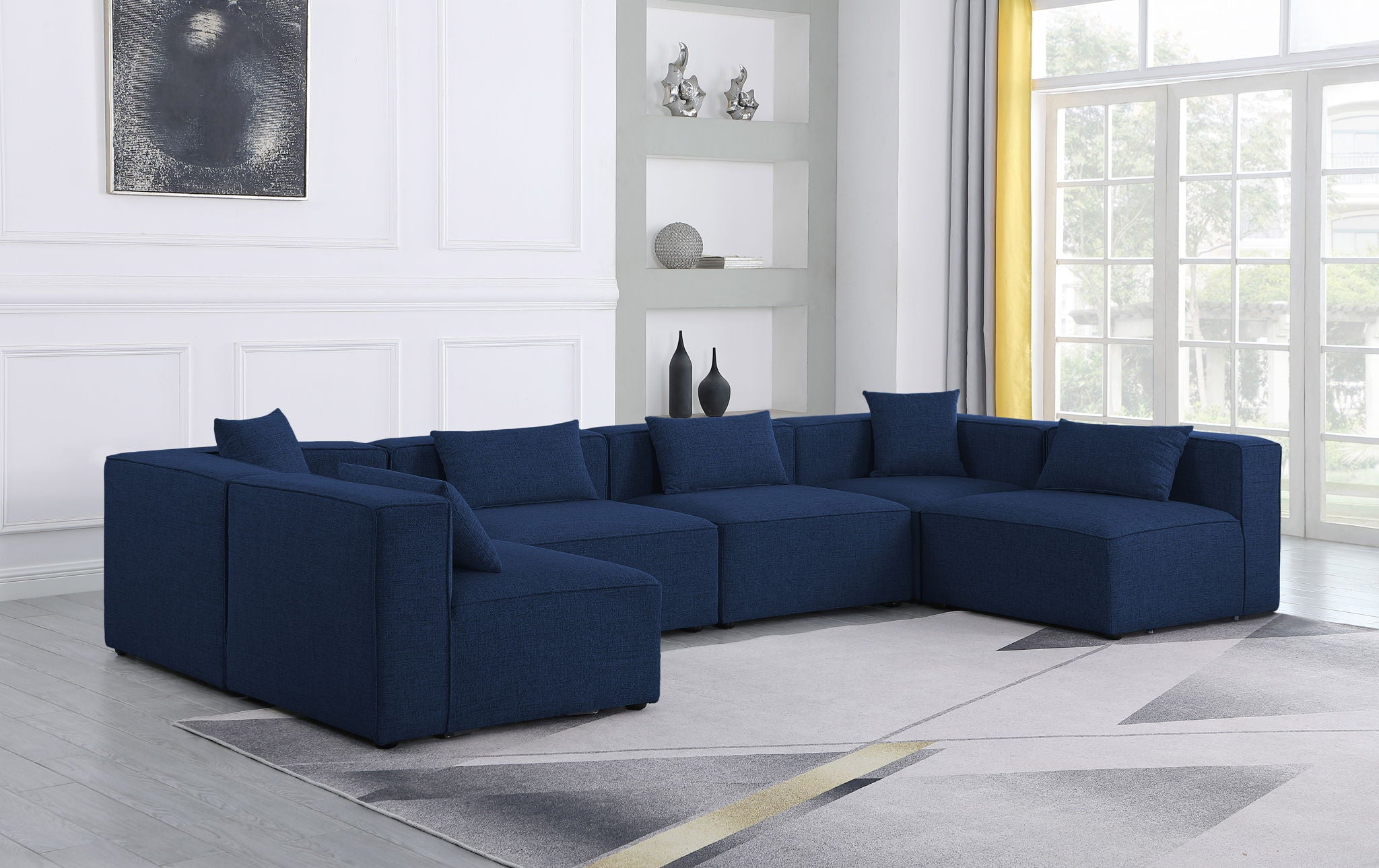 Cube - Linen 6 Piece Modular Armless Sectional - Urban Living Furniture (Los Angeles, CA)
