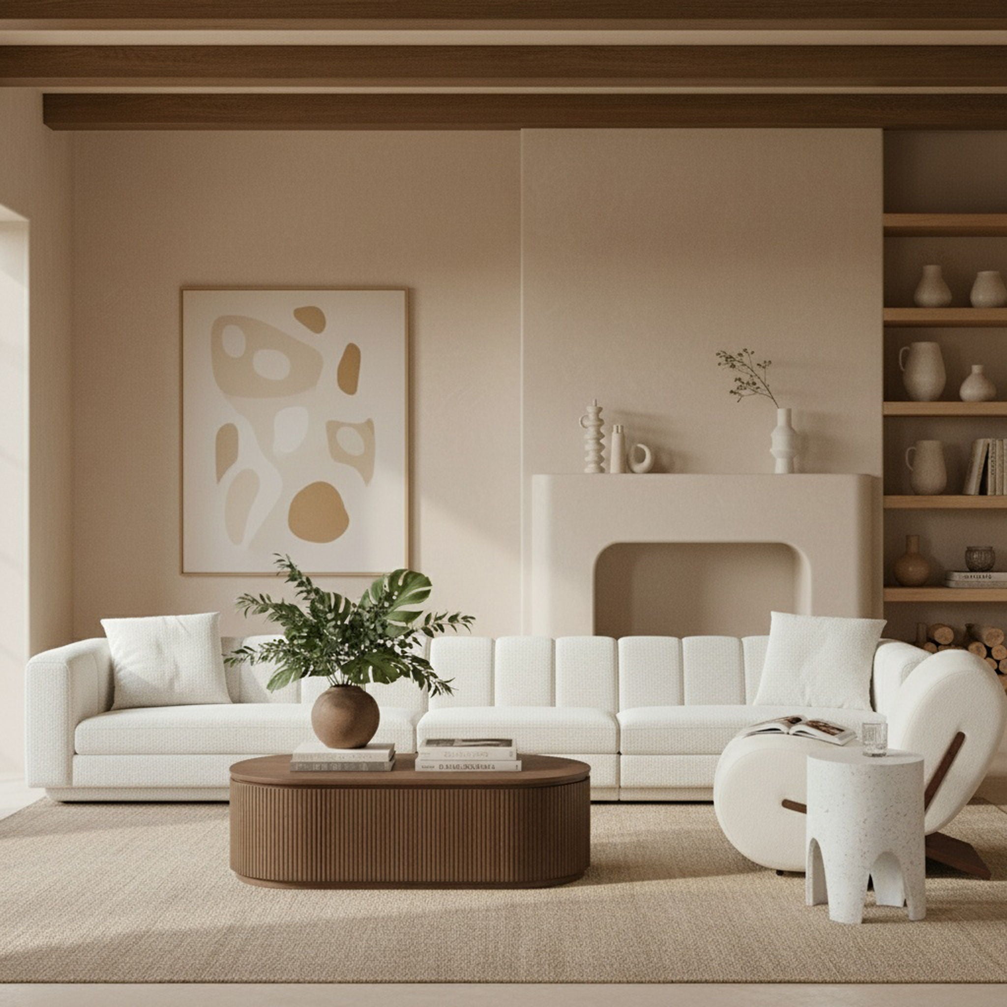 Modari - Sectional - Cream - Urban Living Furniture (Los Angeles, CA)
