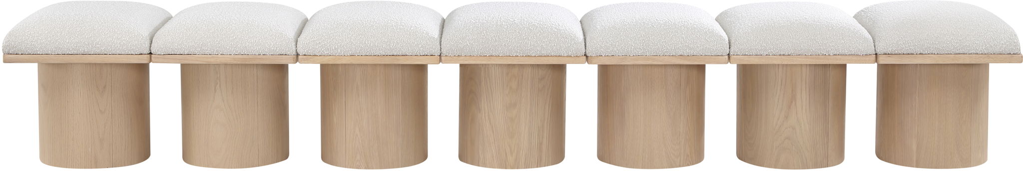 Pavilion - 7 Piece Modular Bench With Natural Base