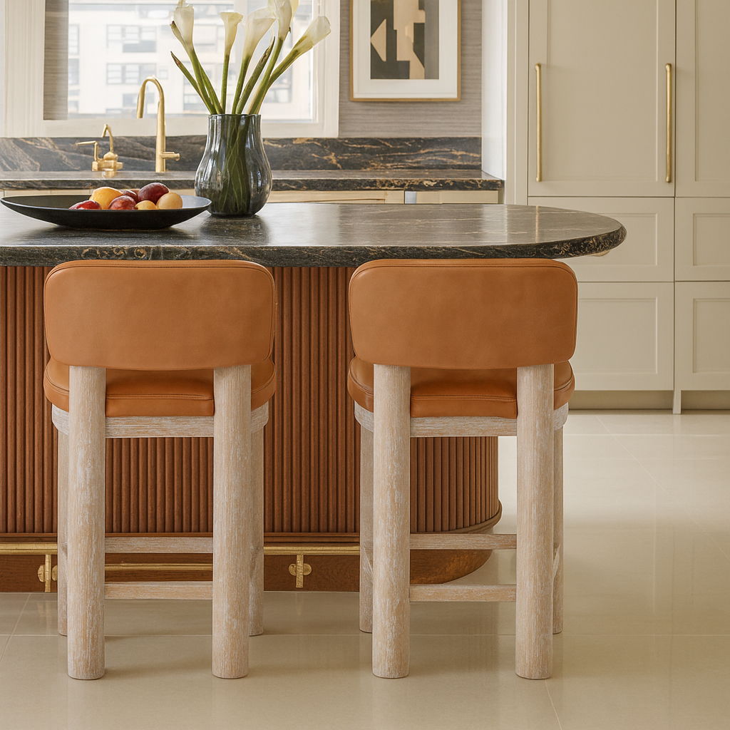 Paloma - Faux Leather Upholstered Counter Stool (Set of 2)