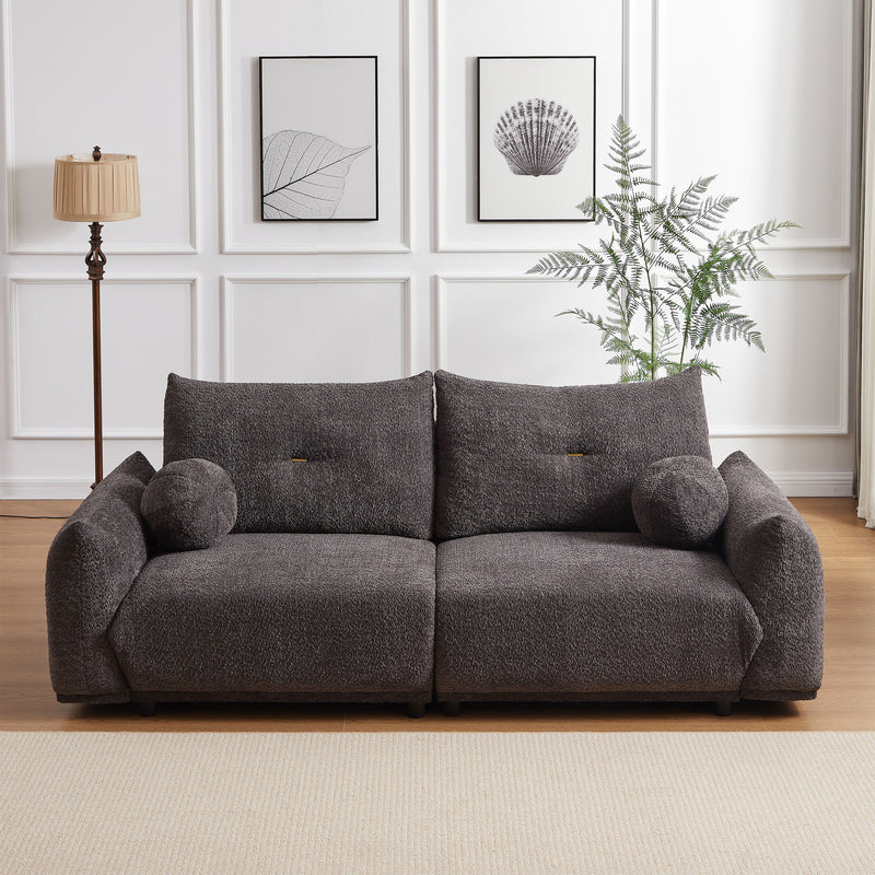 2 Seater Cushion Comfortable Sofas With 2 Cushions And 2 Ball Pillows