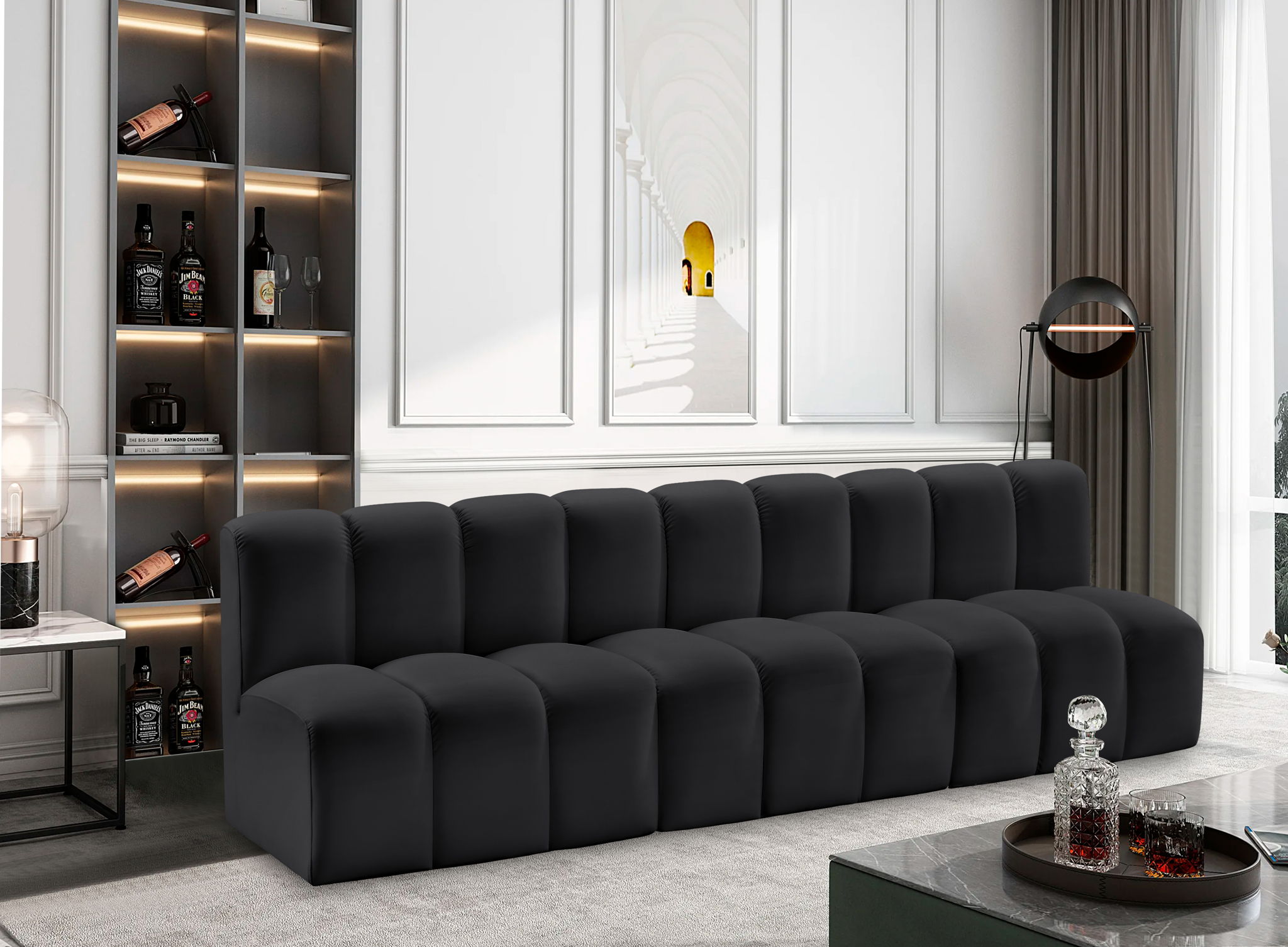 Arc - Faux Leather 3 Seats Modular Sofa - Urban Living Furniture (Los Angeles, CA)